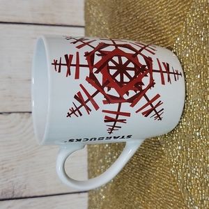 2012 Starbucks Mug with Red Snowflake